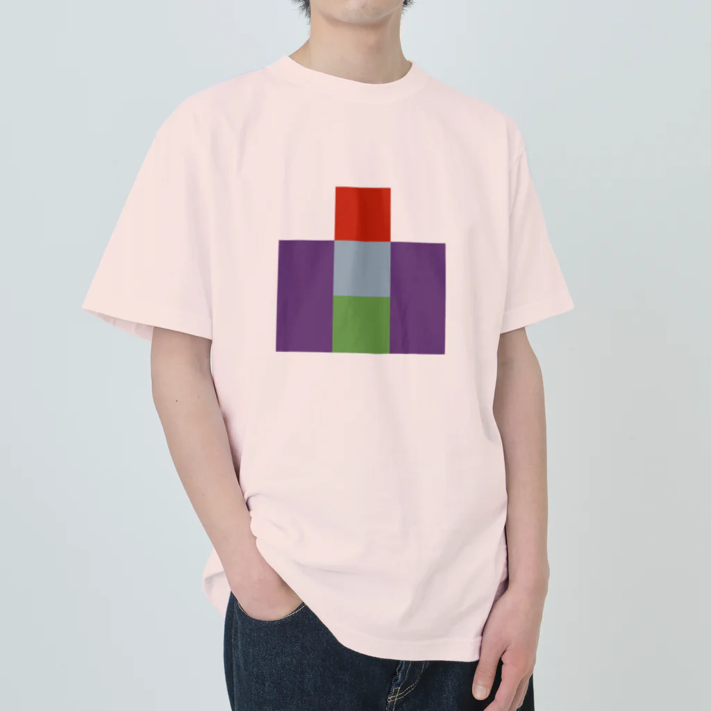 3×3 のドット絵のヒースレジャー - 3×3 のドット絵 ヘビーウェイトTシャツ