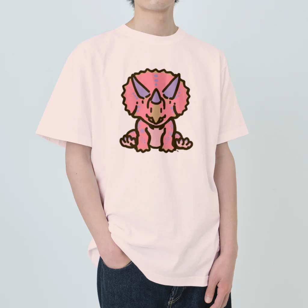 segasworksのホリドゥスちゃん（ゆるトリケラトプス ） ヘビーウェイトTシャツ