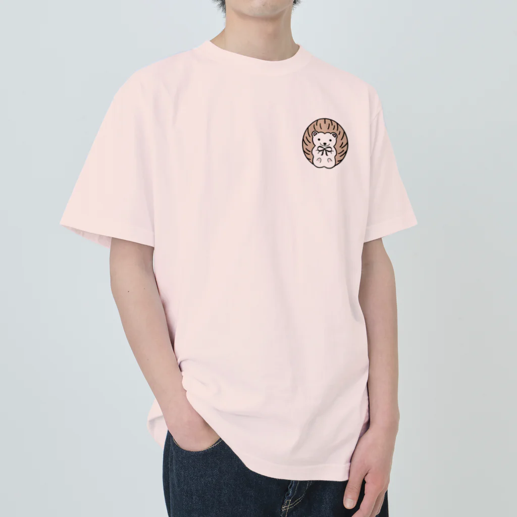 shop『harihari』(ハリハリ)のshop『harihari』オリジナルロゴ入りTシャツ(ハリネズミ) Heavyweight T-Shirt