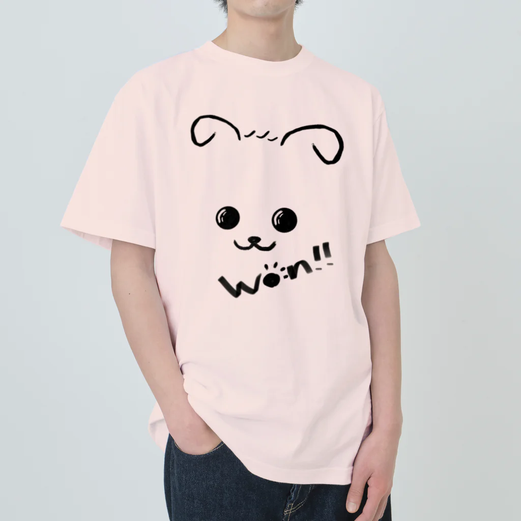 merongのわんこA♡won!!バージョン ヘビーウェイトTシャツ