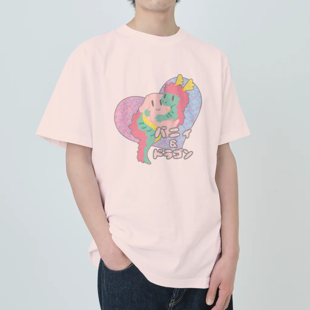 ari designのゆめかわいいバニィ＆ドラゴン ヘビーウェイトTシャツ