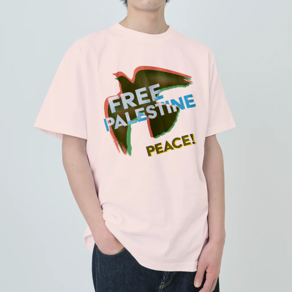 otemochanの【パレスチナ連帯】PEACE ヘビーウェイトTシャツ