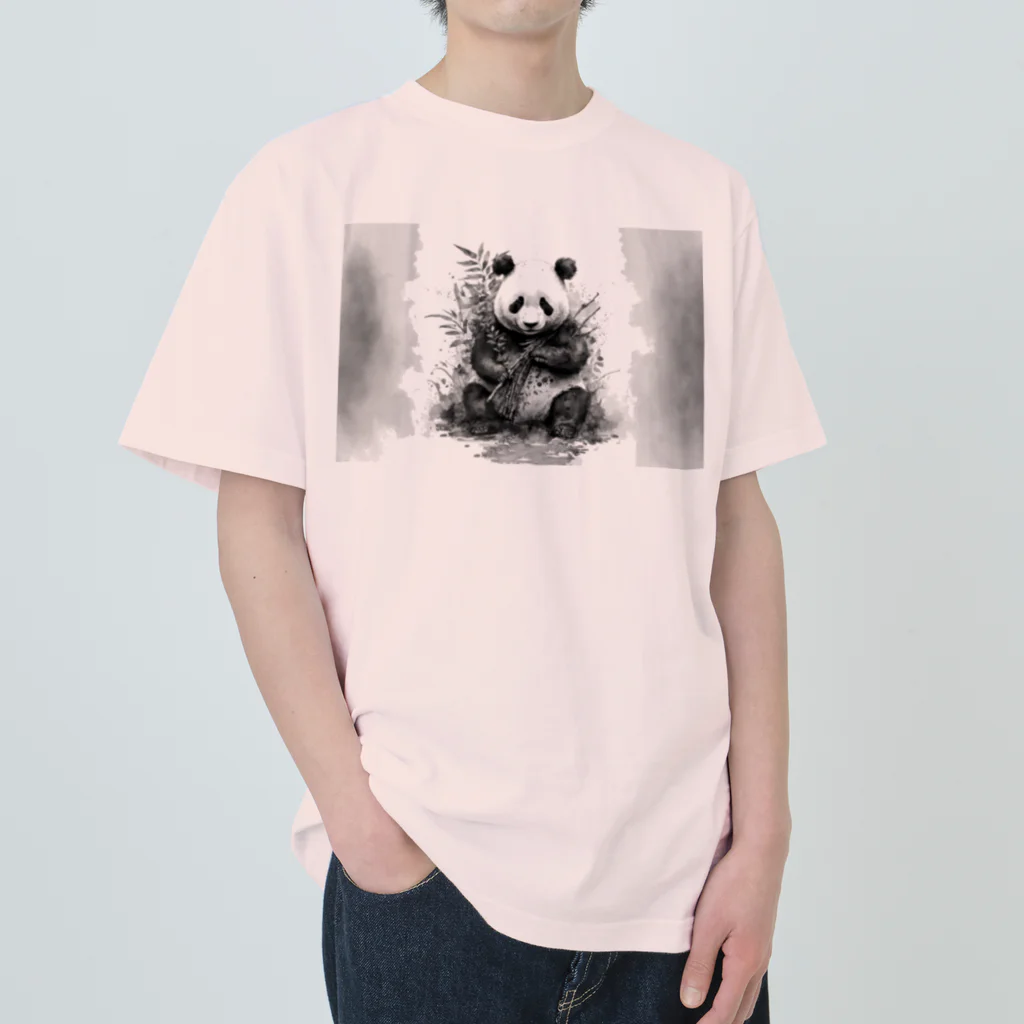 wolneko_keibaのパンダグッズ　 Heavyweight T-Shirt