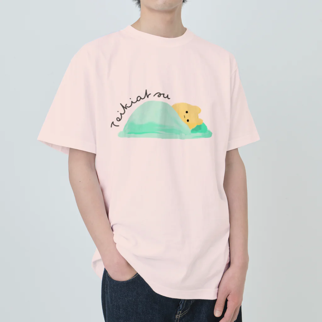 テレパシーズー犬のTeikiatsu 低気圧 ヘビーウェイトTシャツ