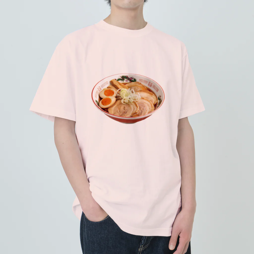 肌色電波の【実写版】 中華麺 ヘビーウェイトTシャツ