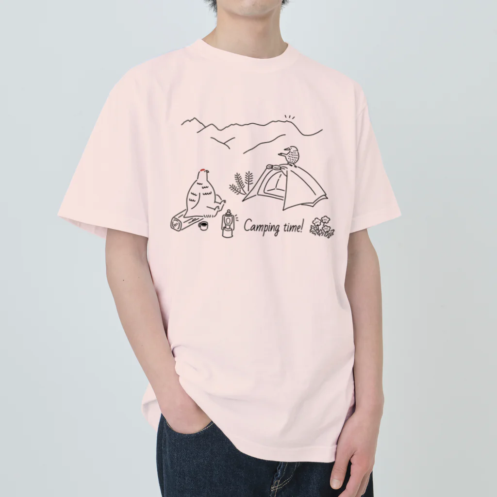 mmfumの今夜は山でキャンプしよう Heavyweight T-Shirt