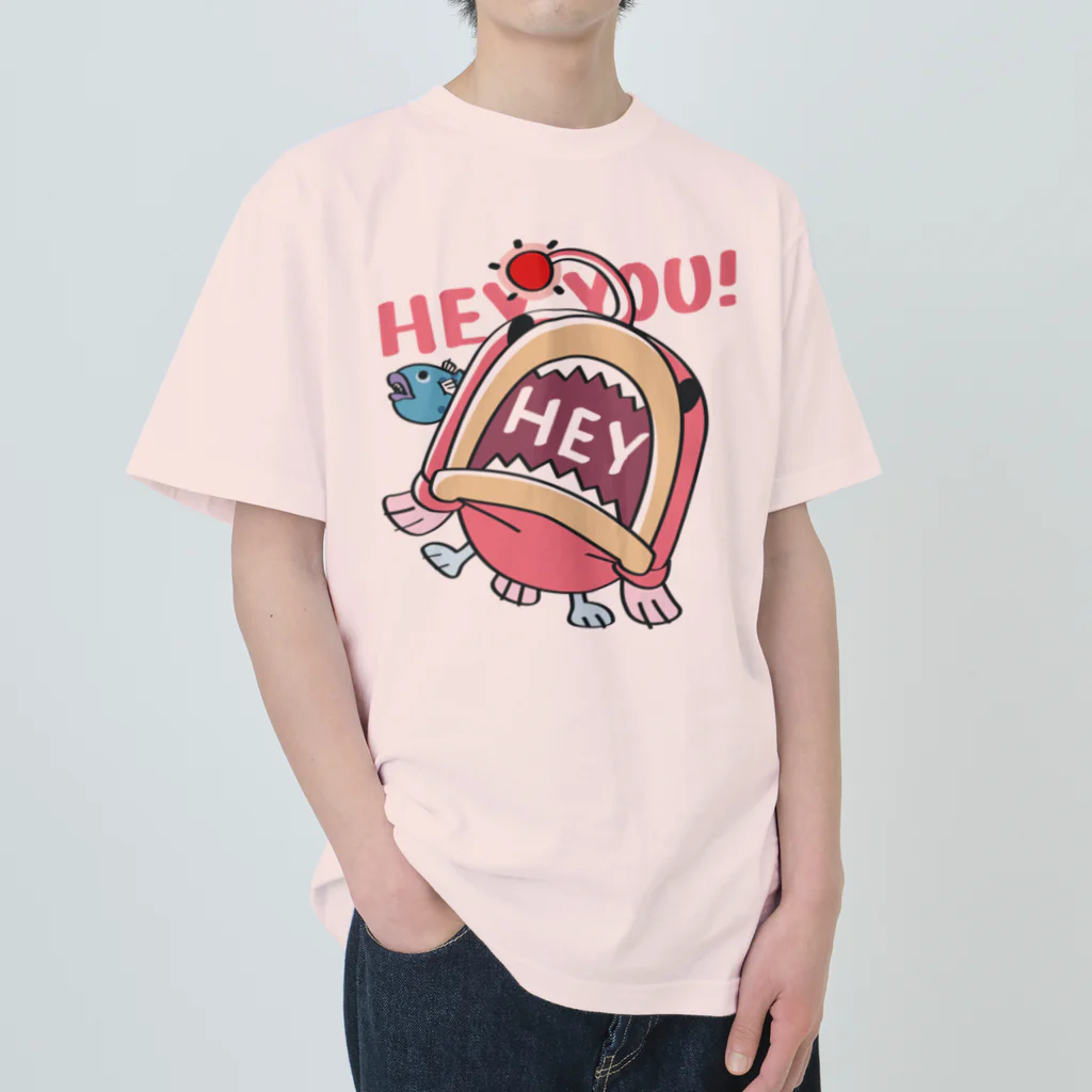 イラスト MONYAAT のHEY YOU!*釣れたかもA* ヘビーウェイトTシャツ