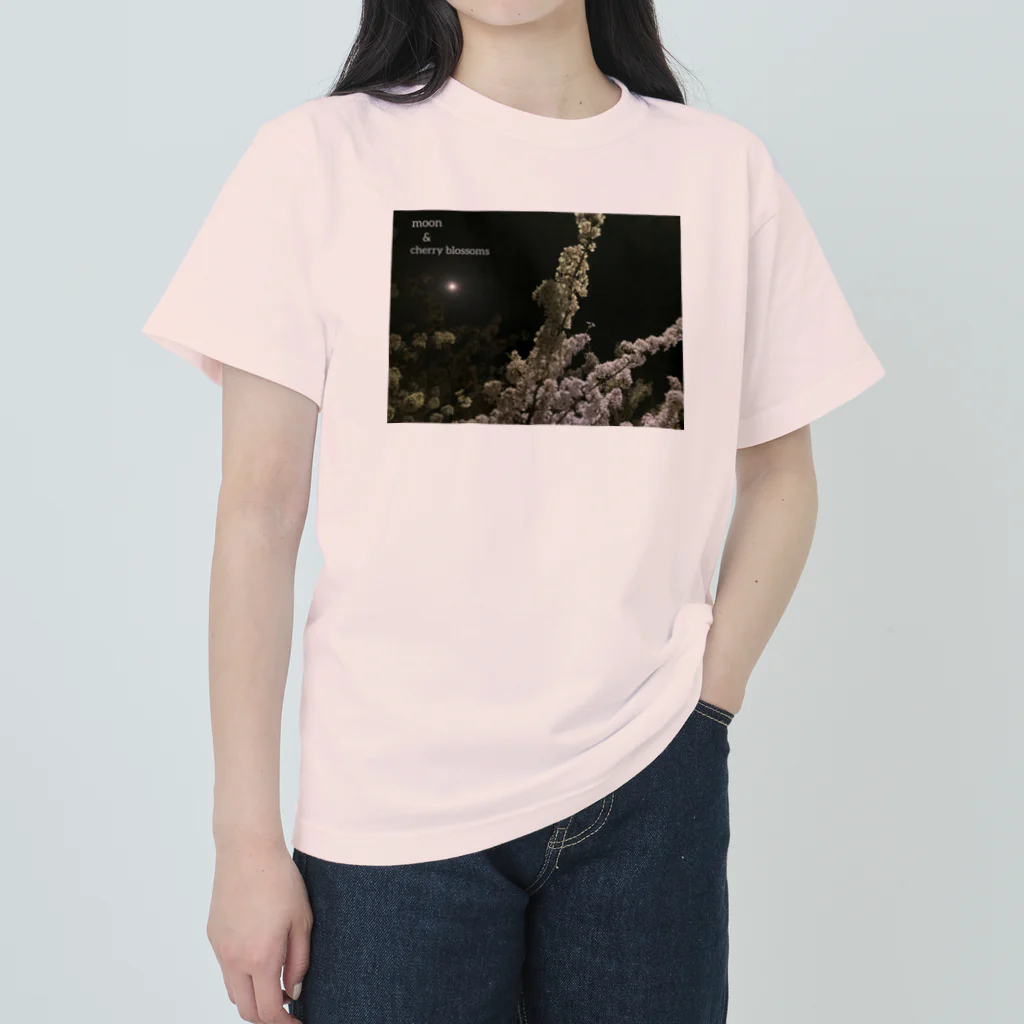 🌳マリモのけだま☃️の夜桜Tシャツ Heavyweight T-Shirt