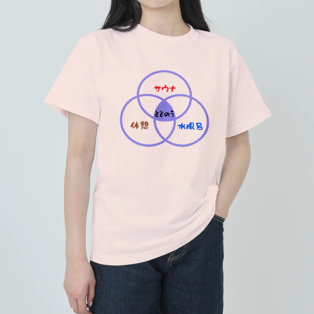 ハナのお店のサウナ（ベン図） ヘビーウェイトTシャツ