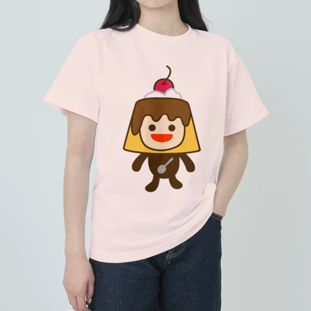 ヨープキャンが気になったのプリンっ子 ヘビーウェイトTシャツ