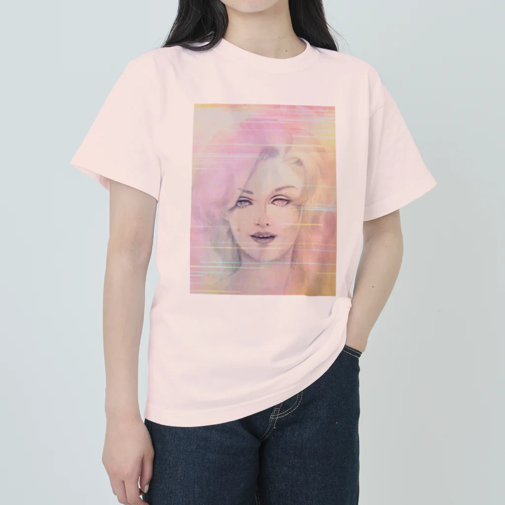 ナオ / CandyLip店のおんな：加工バージョン ヘビーウェイトTシャツ