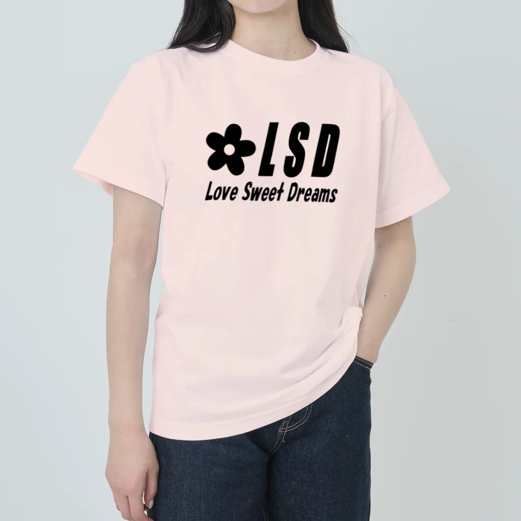 NOIR（ノアール）のLSDフルロゴ　黒 Heavyweight T-Shirt