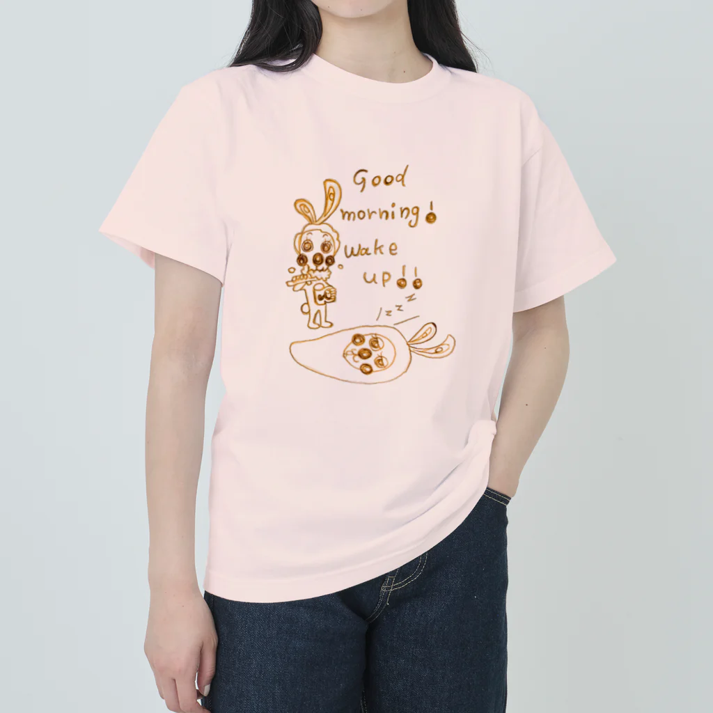 uminoneblueのGood morning! wake up!! Ver.2 ヘビーウェイトTシャツ