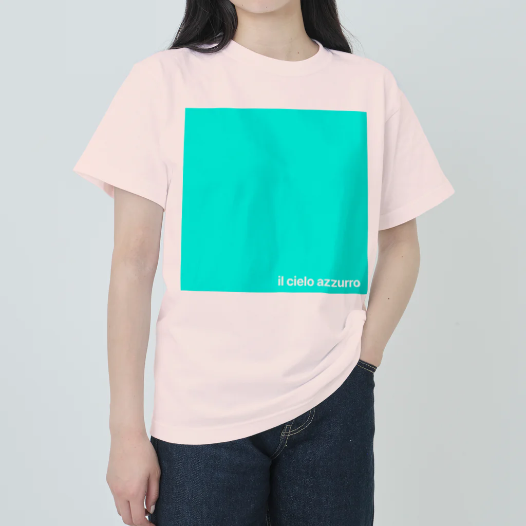 Clum bunchの空の青さ ヘビーウェイトTシャツ