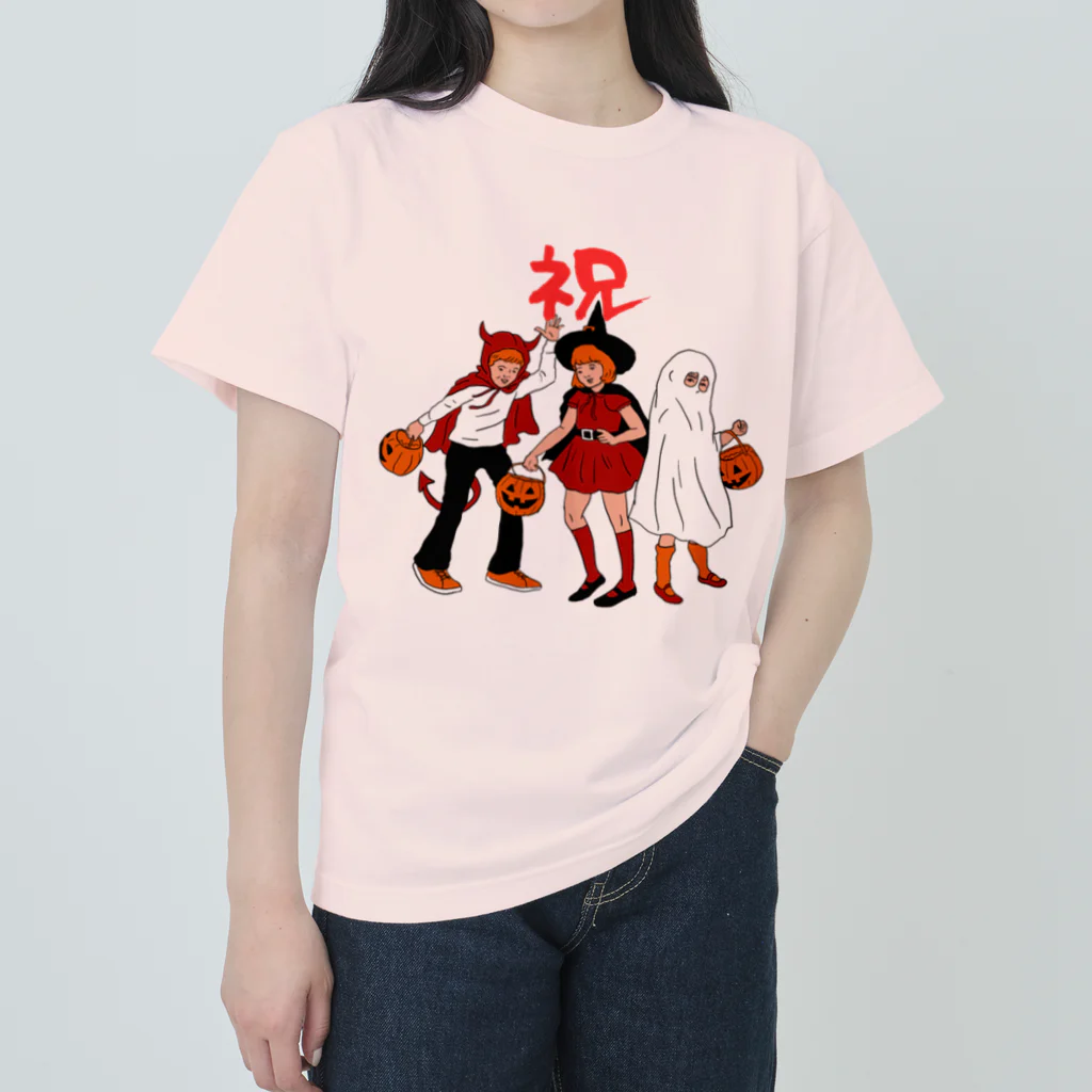 suke-maruruのハロウィン祝 ヘビーウェイトTシャツ