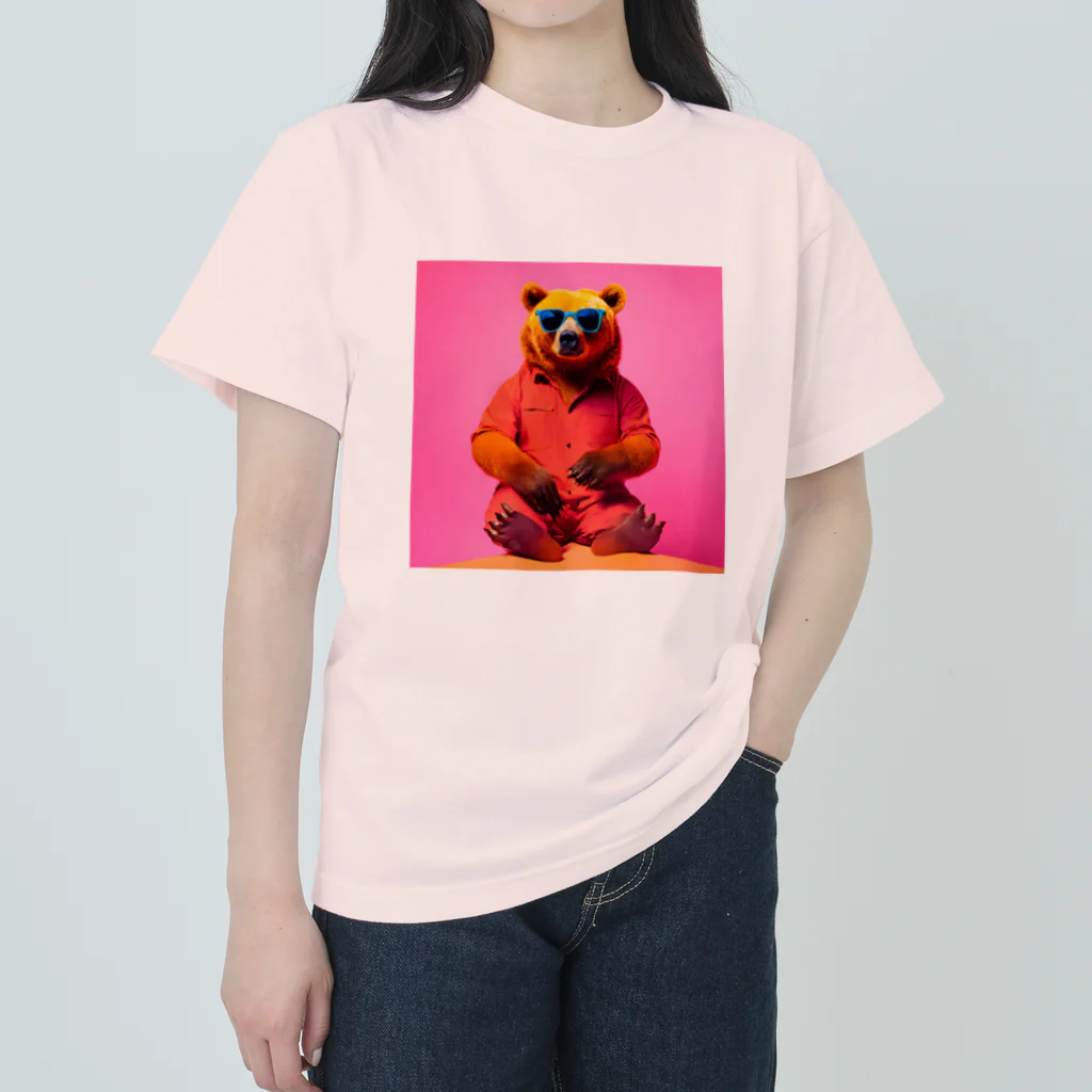 さとうさしみ。のメガネっクマ⑤ ヘビーウェイトTシャツ