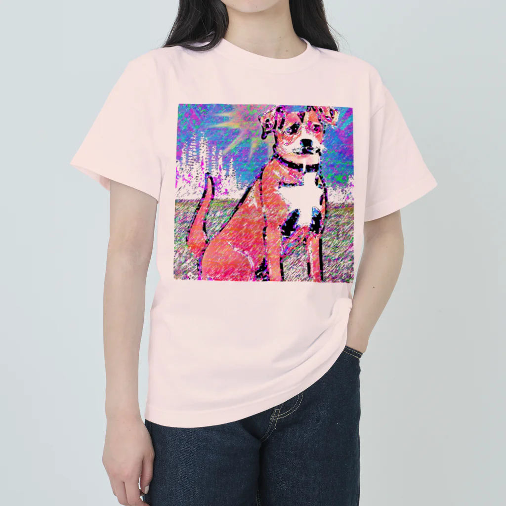 水草のPOPなDOG ヘビーウェイトTシャツ