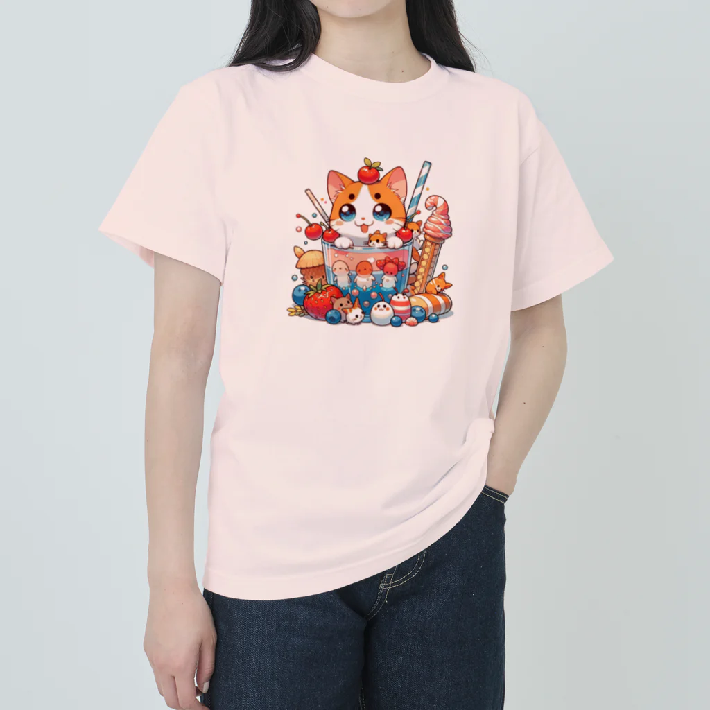 Super_Bluemoonの招き子猫🎵 ヘビーウェイトTシャツ