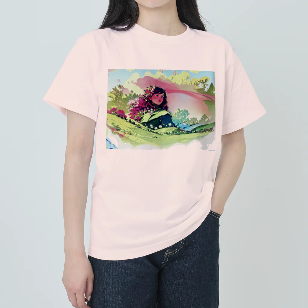 okono_eの希望に満ちた旅立ち＠姪ﾁｬﾝ ヘビーウェイトTシャツ