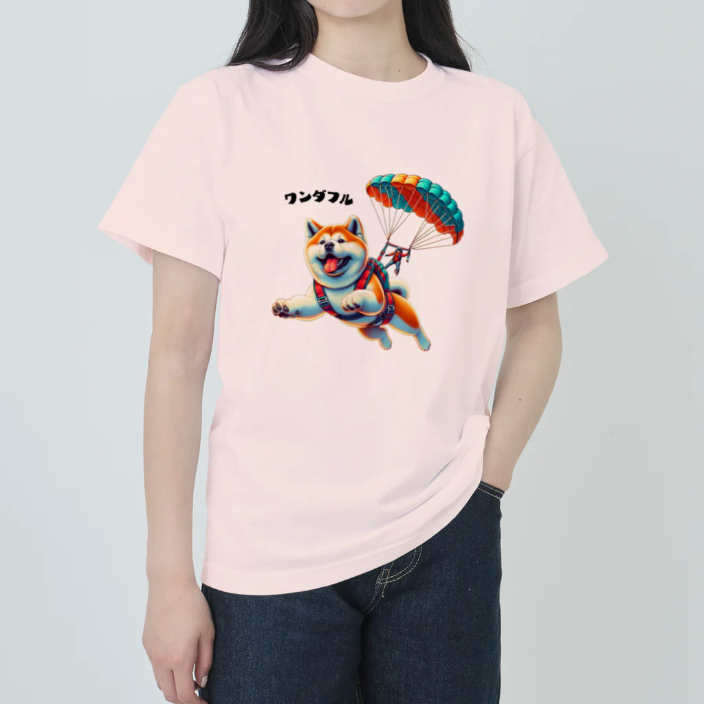 warasuの秋田犬のチャレンジ　１ Heavyweight T-Shirt