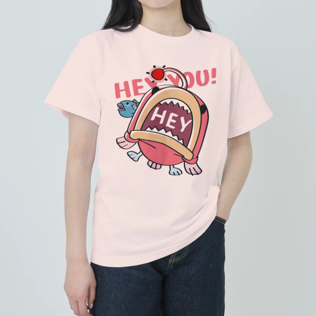 イラスト MONYAAT のHEY YOU!*釣れたかもA* ヘビーウェイトTシャツ