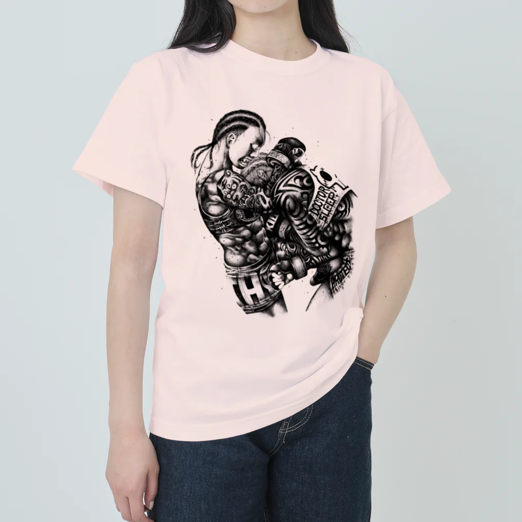 月が輝くこんな夜にの膝 Heavyweight T-Shirt