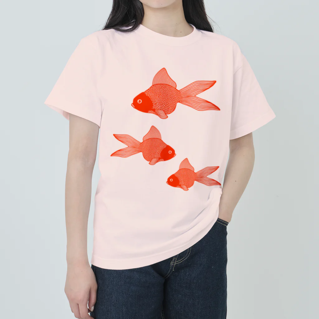 Alba spinaの金魚３匹 Heavyweight T-Shirt