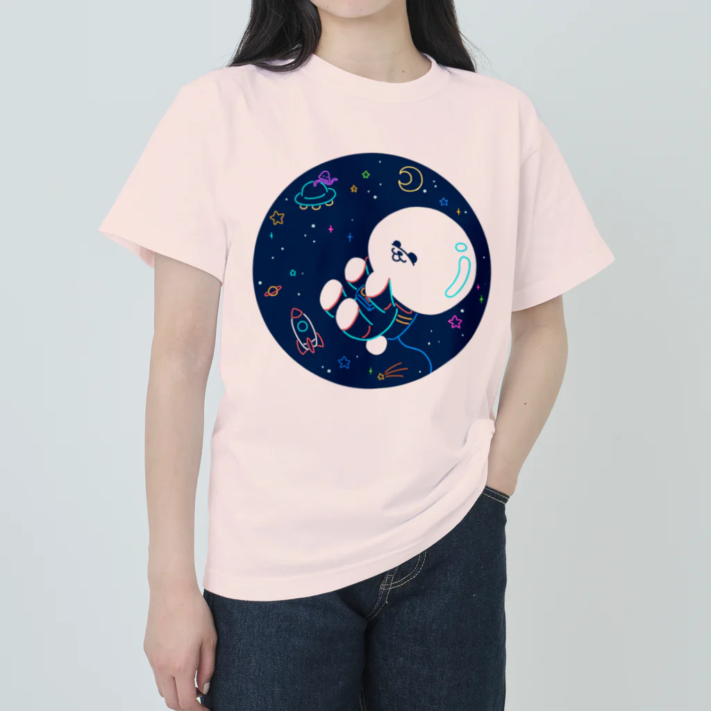 甘漏り屋の宇宙遊泳ビション ヘビーウェイトTシャツ