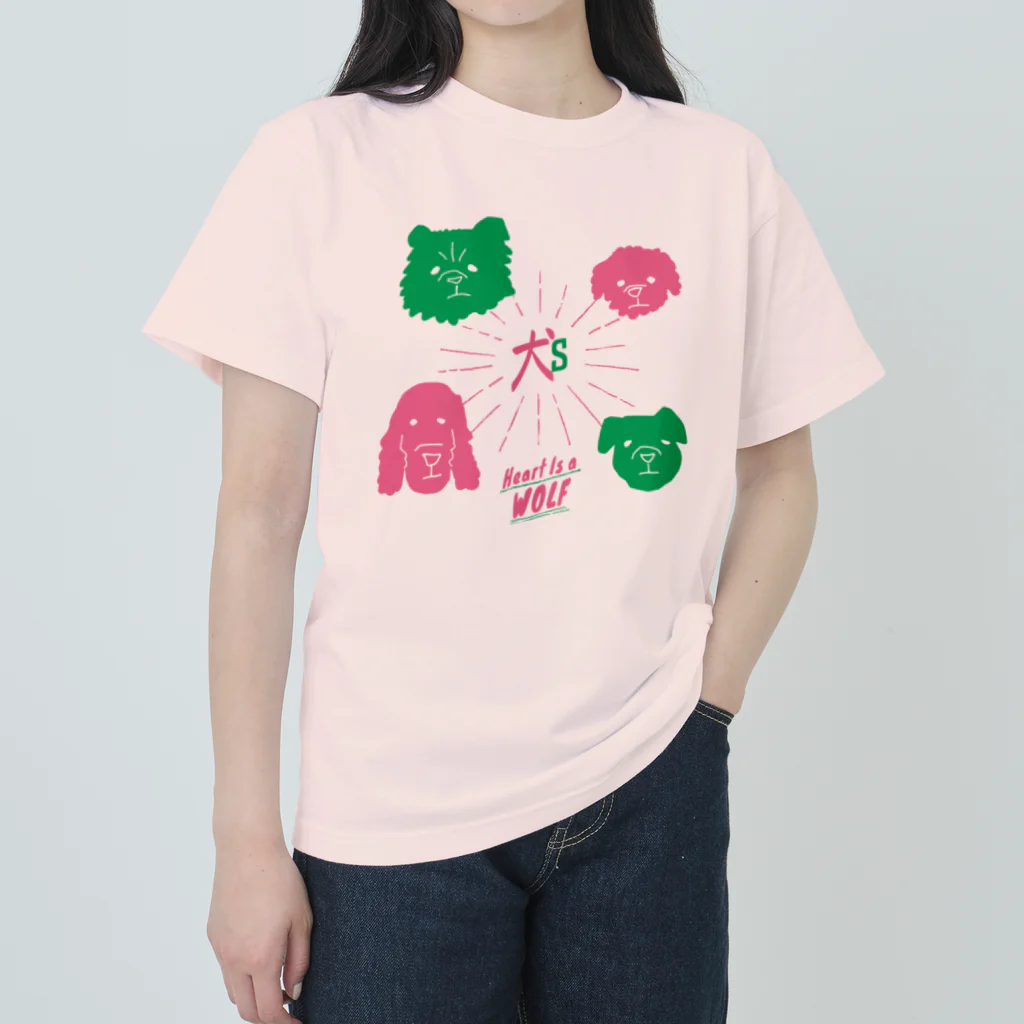 LONESOME TYPE ススの犬ズ🐕心はオオカミ ヘビーウェイトTシャツ