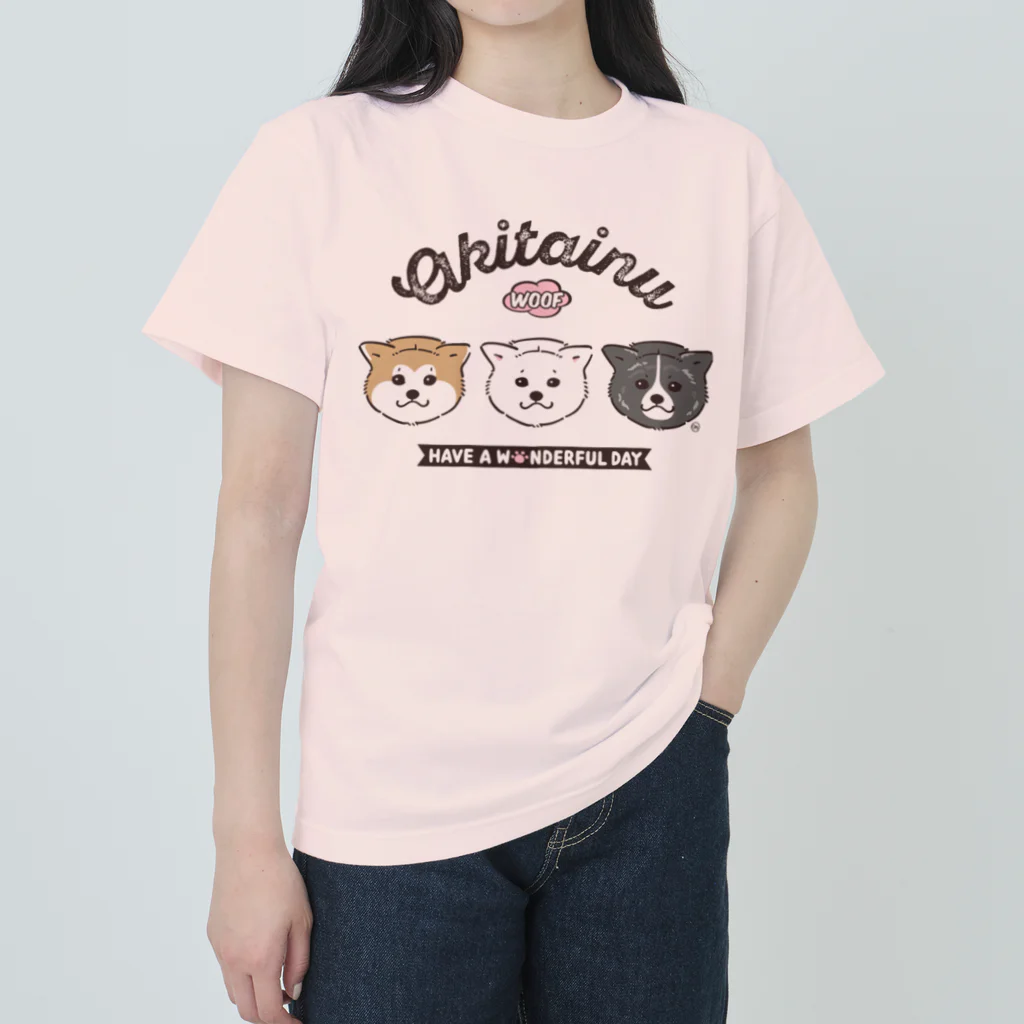 茉莉香｜Marikaの秋田犬ブラザーズ Heavyweight T-Shirt