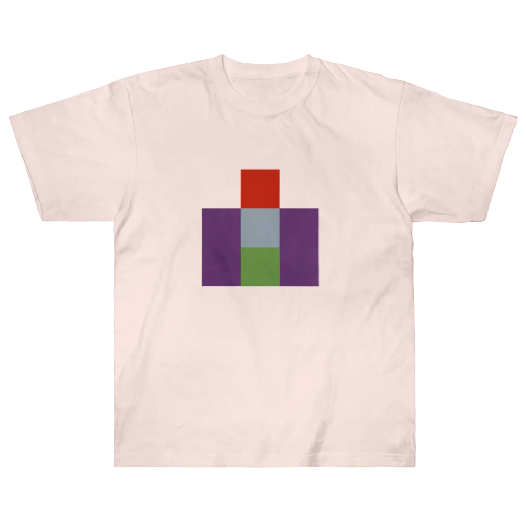 3×3 のドット絵のヒースレジャー - 3×3 のドット絵 ヘビーウェイトTシャツ