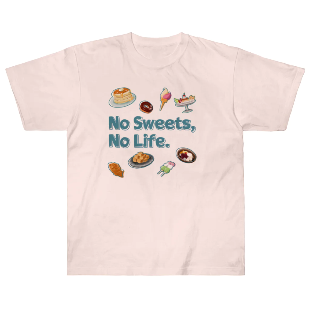 SU-KUのNo Sweets,No Life. Heavyweight T-Shirt