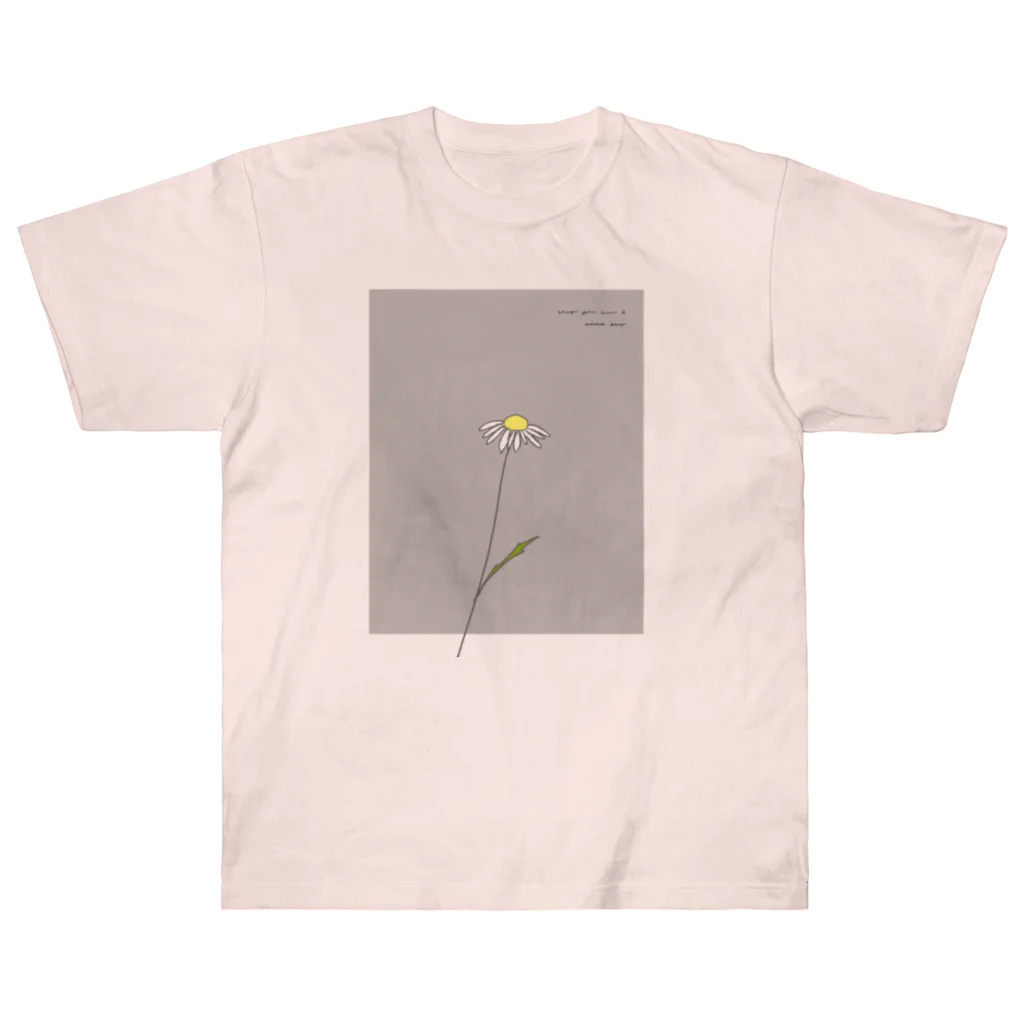 rilybiiの*White flower . ヘビーウェイトTシャツ