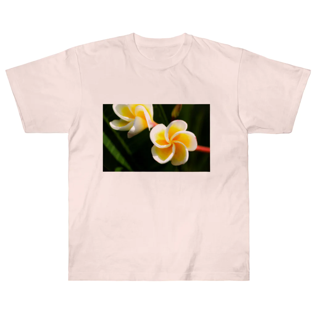 kamakiri3のFlower of the Heart　プルメリア ヘビーウェイトTシャツ