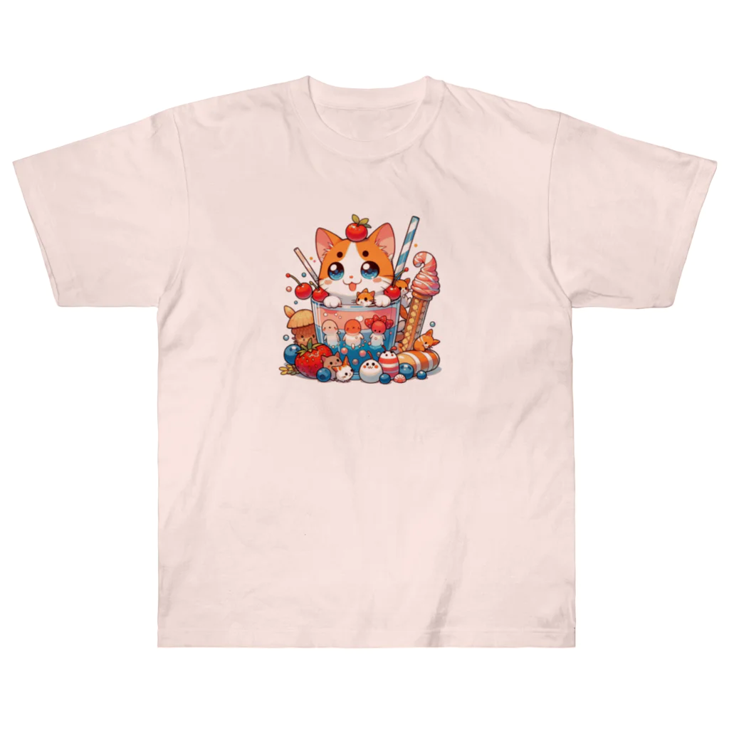 Super_Bluemoonの招き子猫🎵 ヘビーウェイトTシャツ