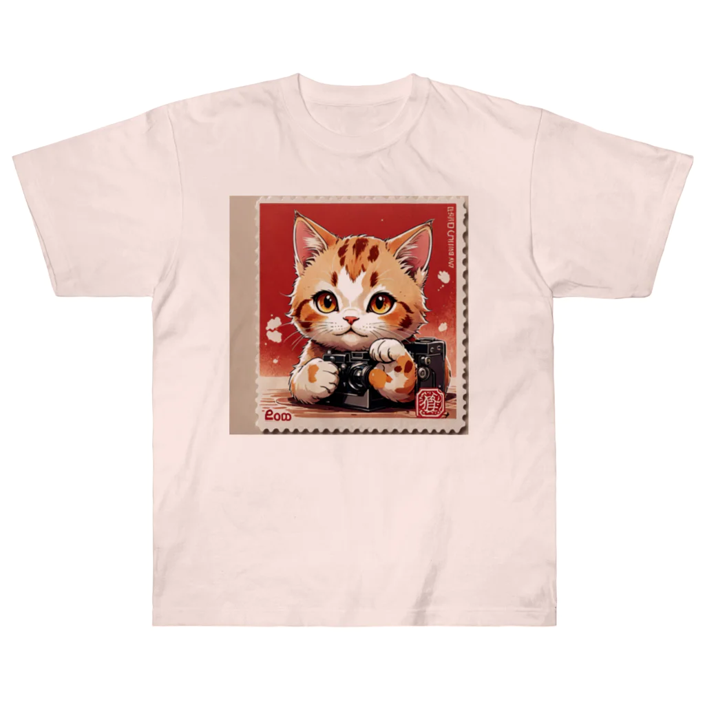 syun78のお店のカメラが好きな猫 Heavyweight T-Shirt