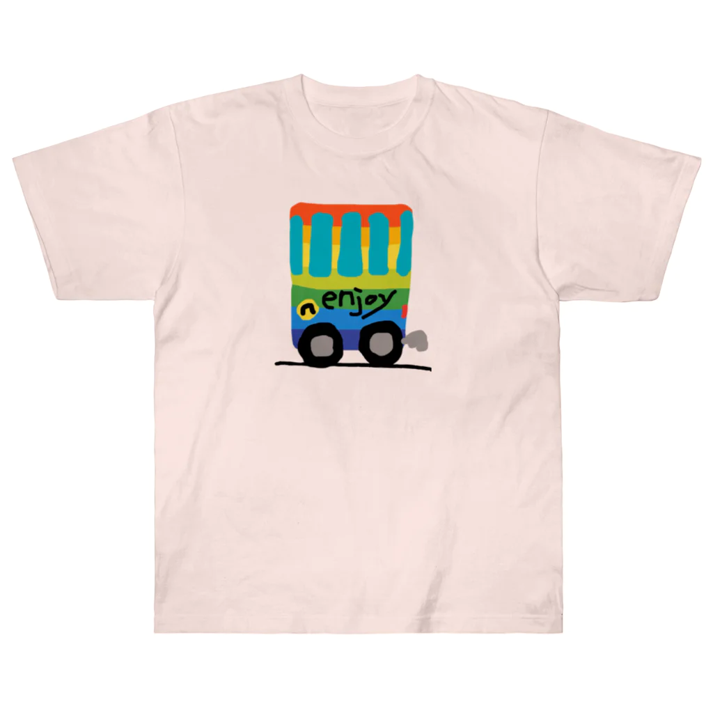 bolamigoのenjoy bus ヘビーウェイトTシャツ