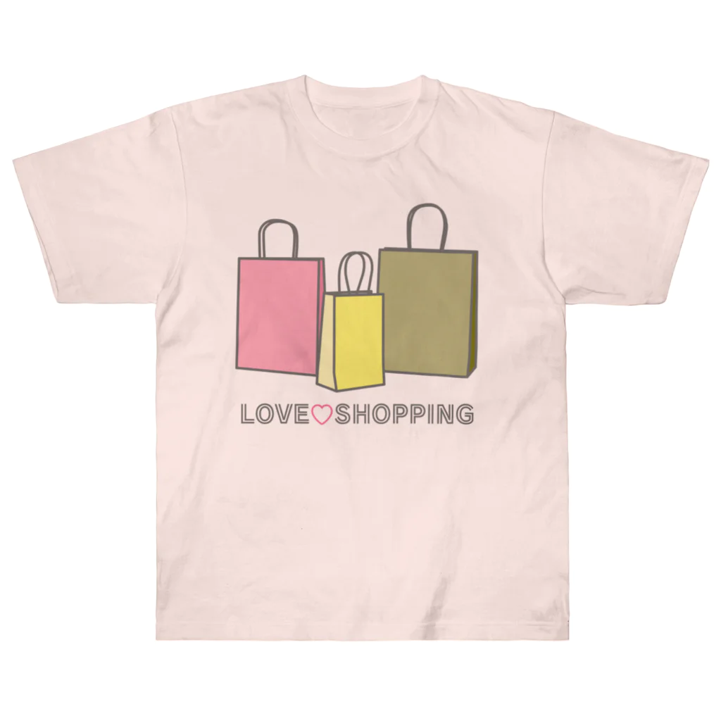 ヨープキャンが気になったの紙袋 LOVE SHOPPING Heavyweight T-Shirt