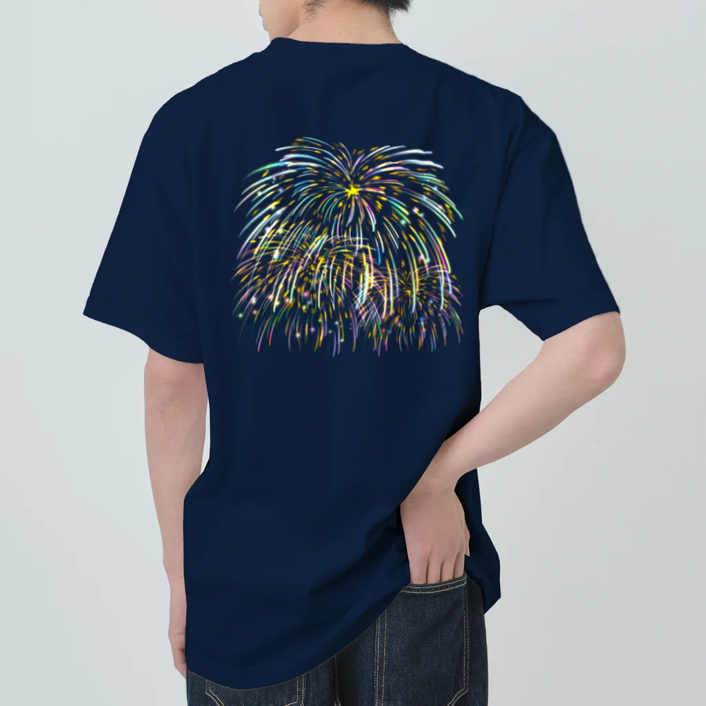 ち～シャツの花火 ひゅ~どん　表裏プリント ヘビーウェイトTシャツ