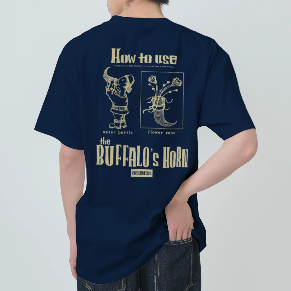 KIKUUUDESIGNのbuffalo's horn Heavyweight T-Shirt