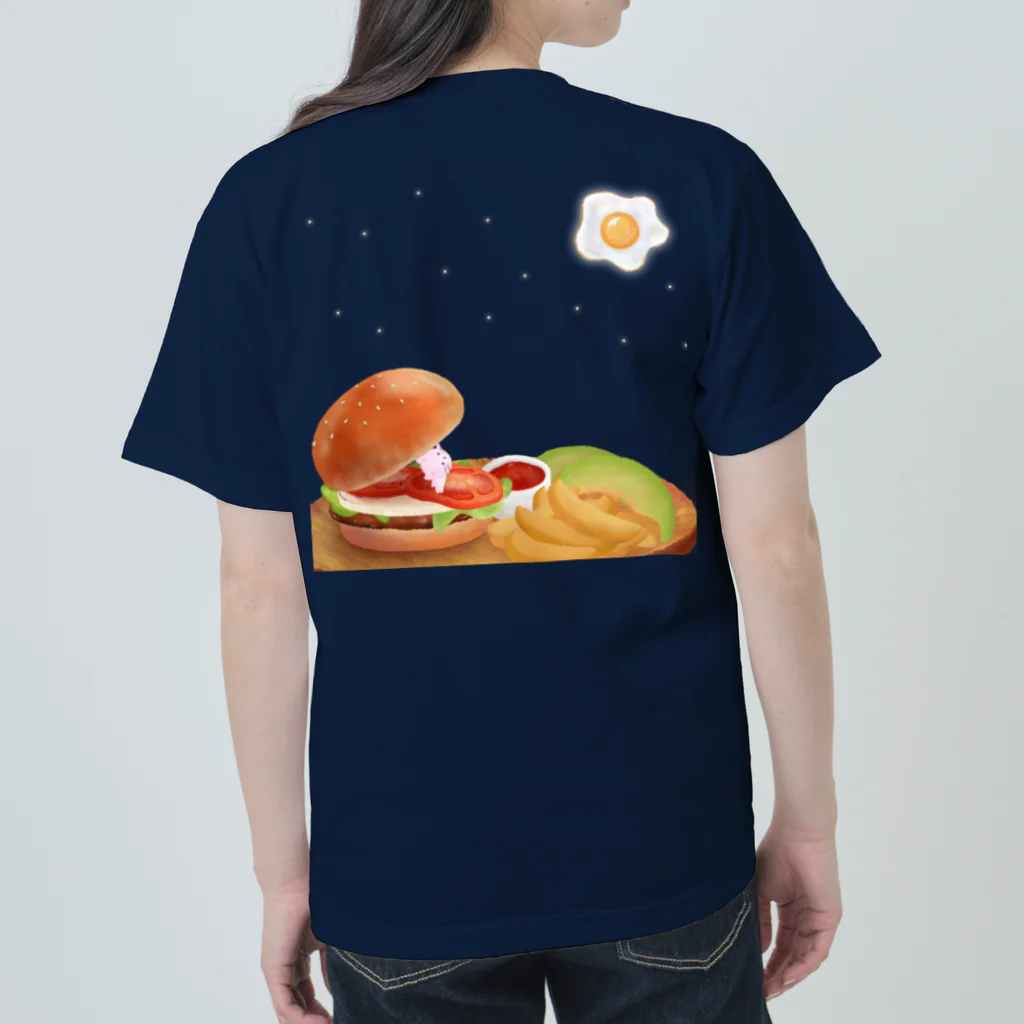 mifの月見バーガー🍔 ヘビーウェイトTシャツ