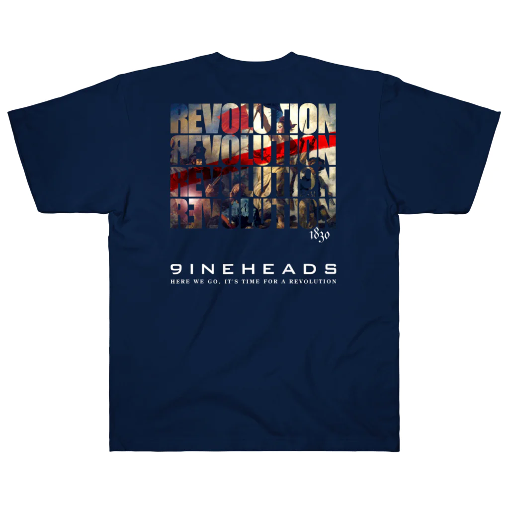 9INEHEADSのRev_White Heavyweight T-Shirt