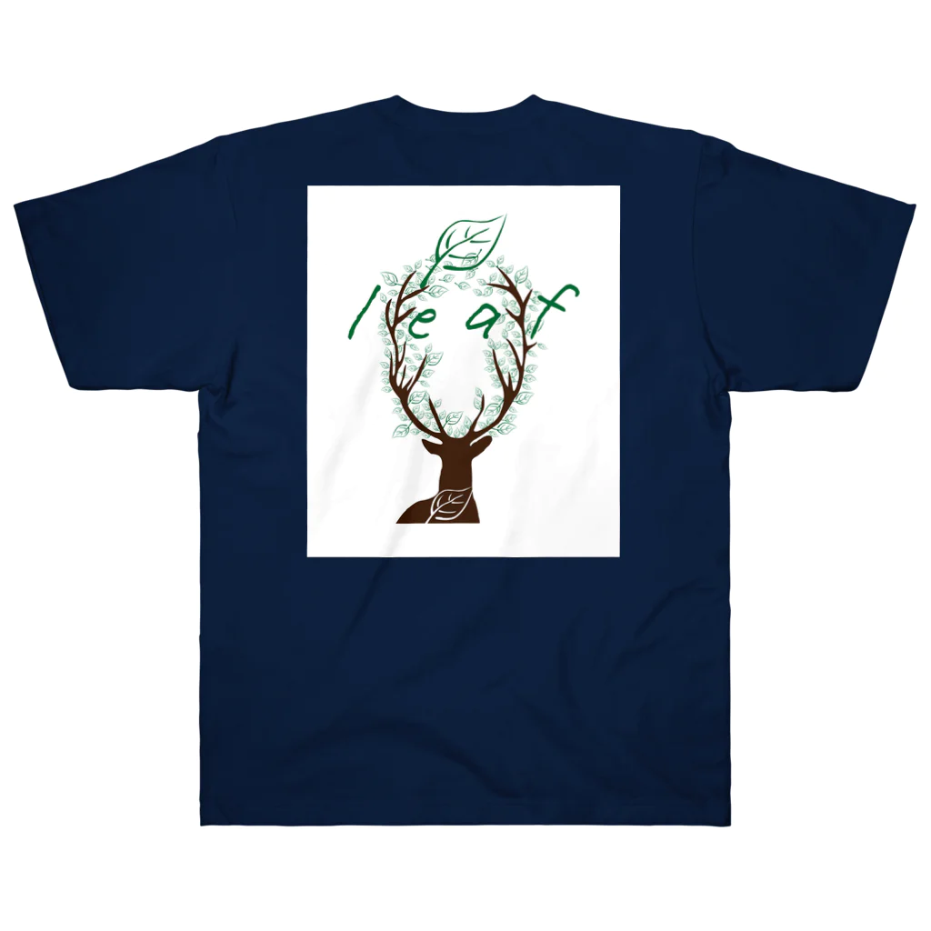 キャンプグッズ【tゑnt by leaf】の鹿leaf ヘビーウェイトTシャツ