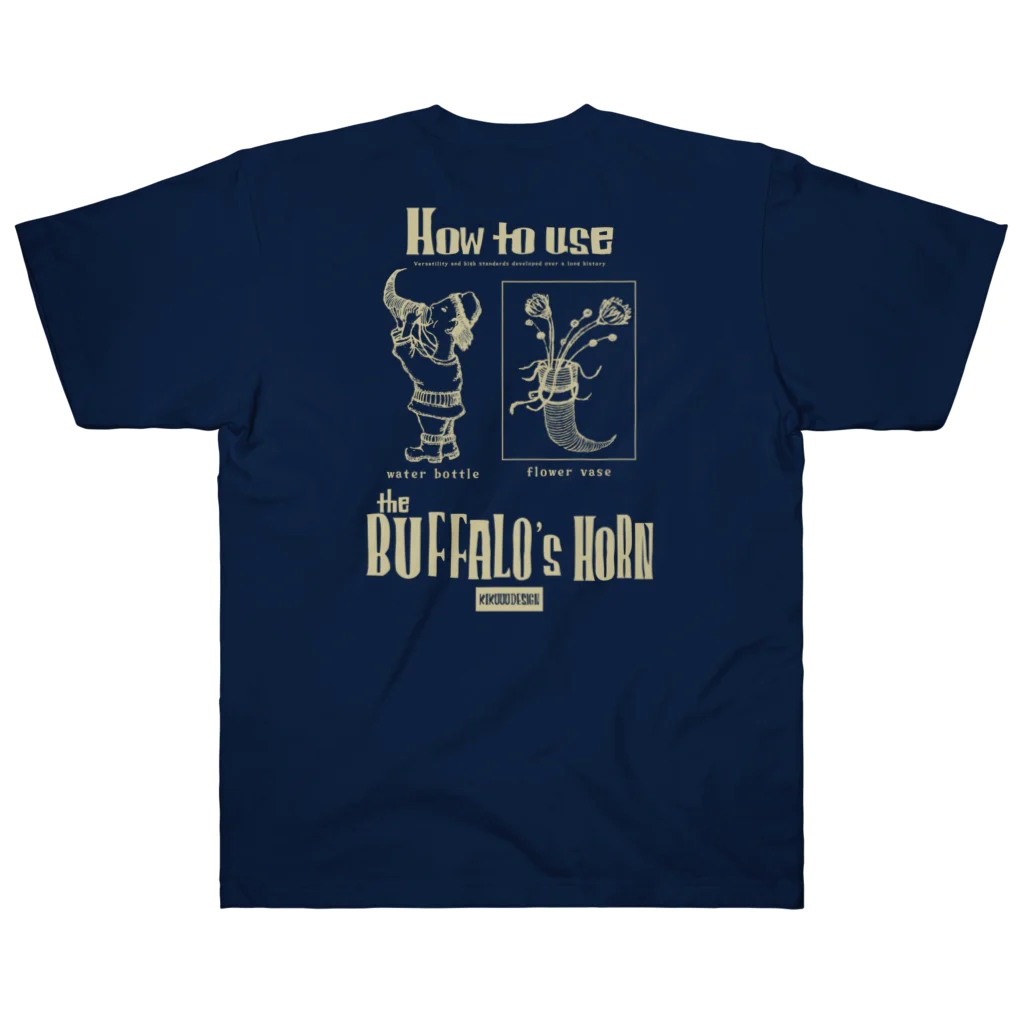 KIKUUUDESIGNのbuffalo's horn Heavyweight T-Shirt