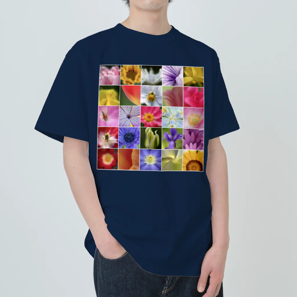 ReijiK_Studioの花、花、花 ヘビーウェイトTシャツ