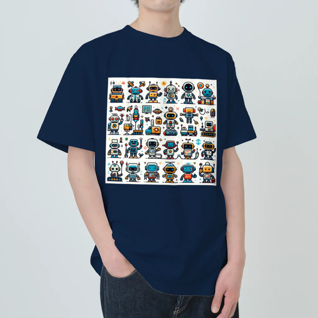 ロボットグッズshopのロボットいっぱい３！ Heavyweight T-Shirt