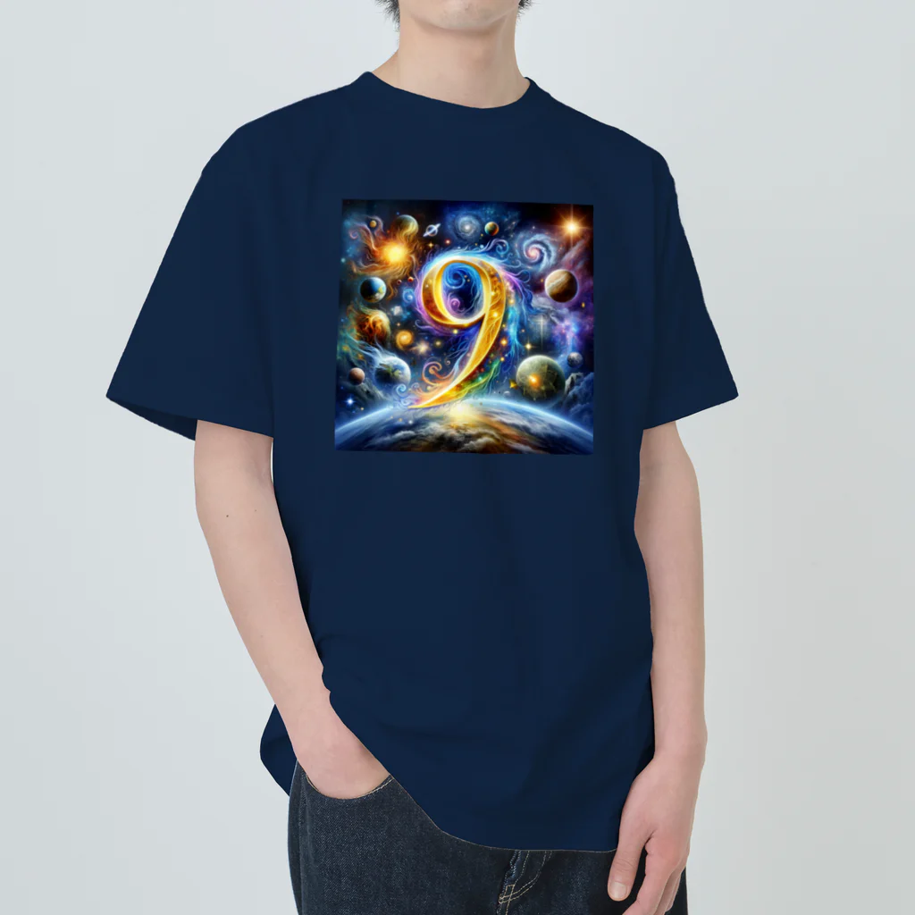 Super_Bluemoonの神秘的な数字 No.9🎵 ヘビーウェイトTシャツ