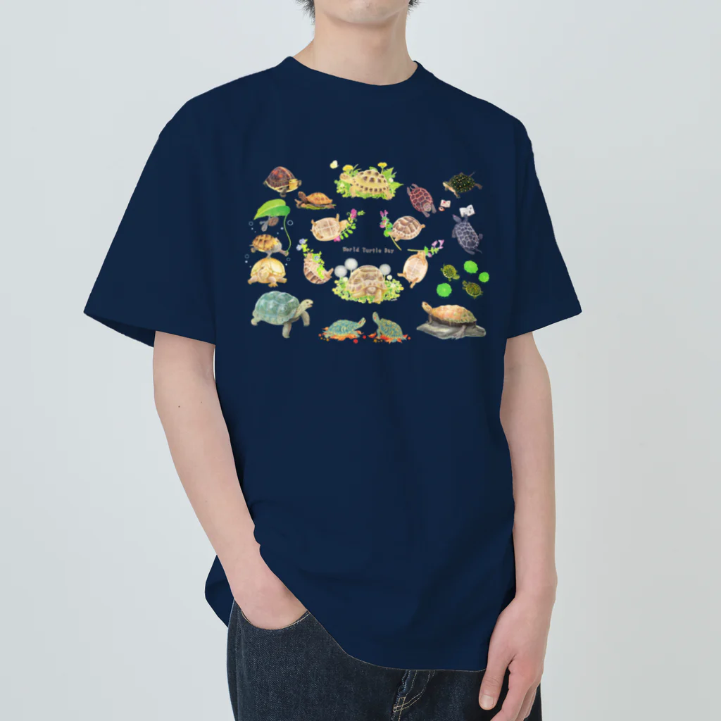 めろんぽっぷのお店だよのWorld Turtle Day ヘビーウェイトTシャツ