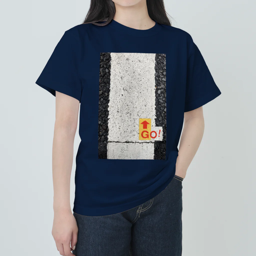 オカダちゃんの【前面】GO!GO! ガス管用スコッチレーン D ヘビーウェイトTシャツ