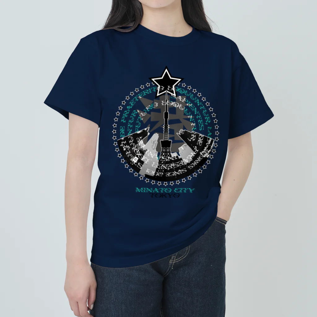 Lala Worksのミナトシティ001GR ヘビーウェイトTシャツ